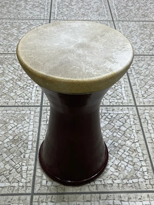 Authentic Clay Dumbek with Natural Skin Head